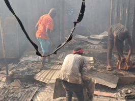 Fire ravages 18 container shops at Konongo Main Station