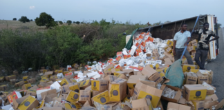 Watermelon seller escapes death as truck veers off road at Sege