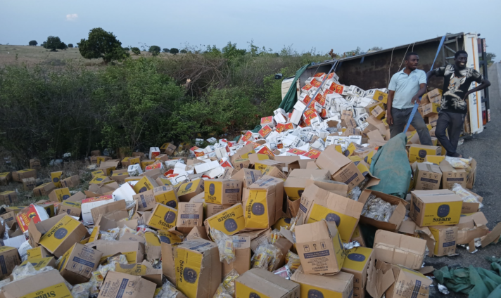 Watermelon seller escapes death as truck veers off road at Sege