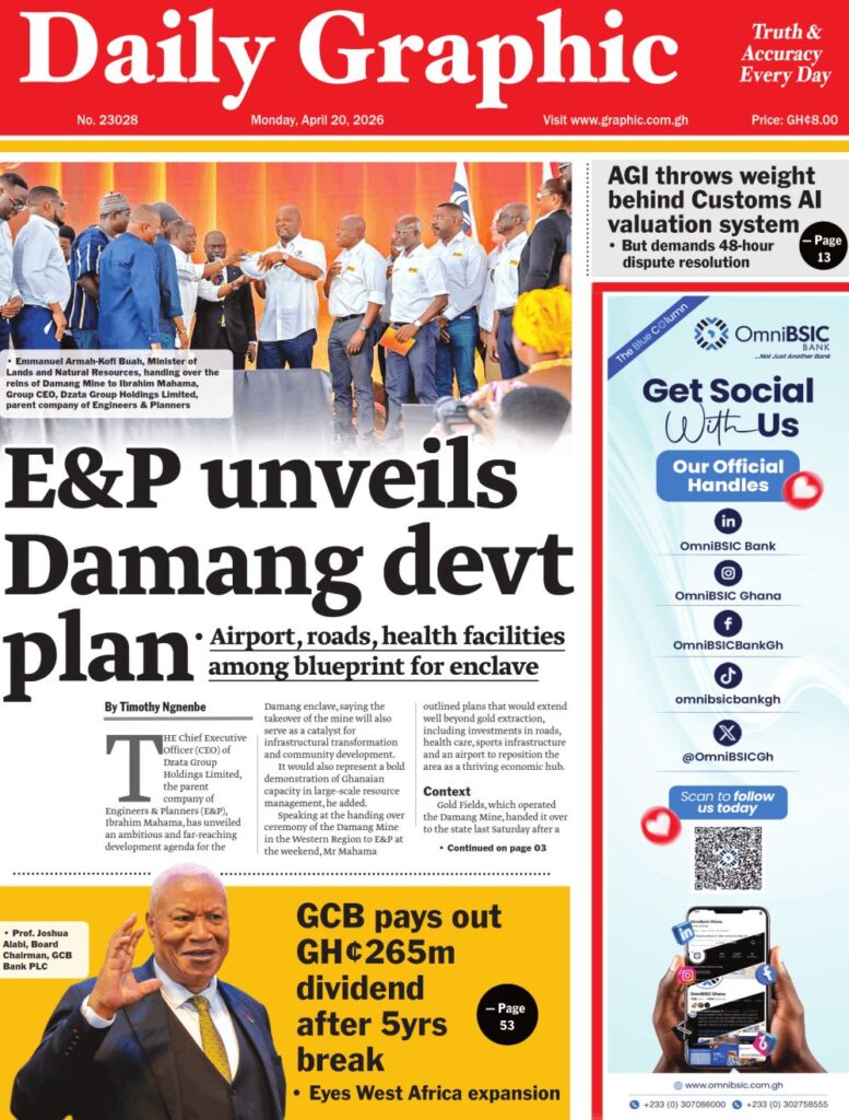 Newspaper headlines: Monday, April 20, 2026