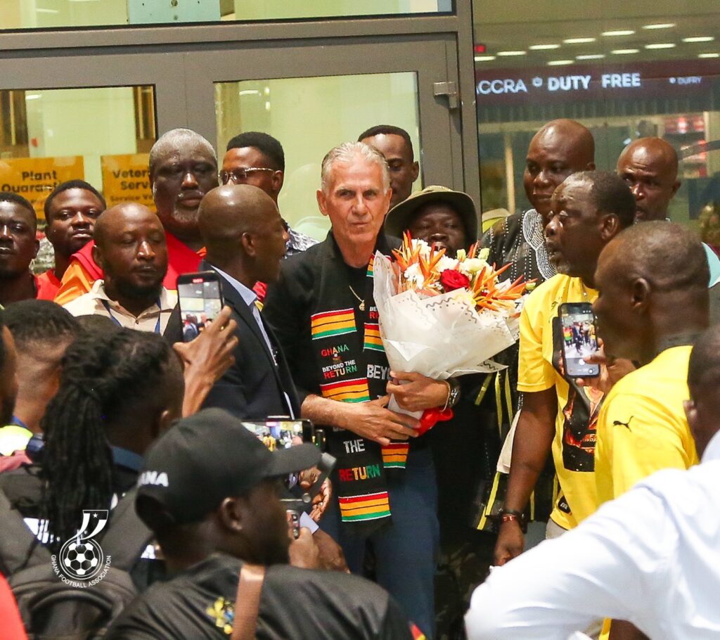 Carlos Queiroz arrives in Accra for official unveiling as Black Stars head coach