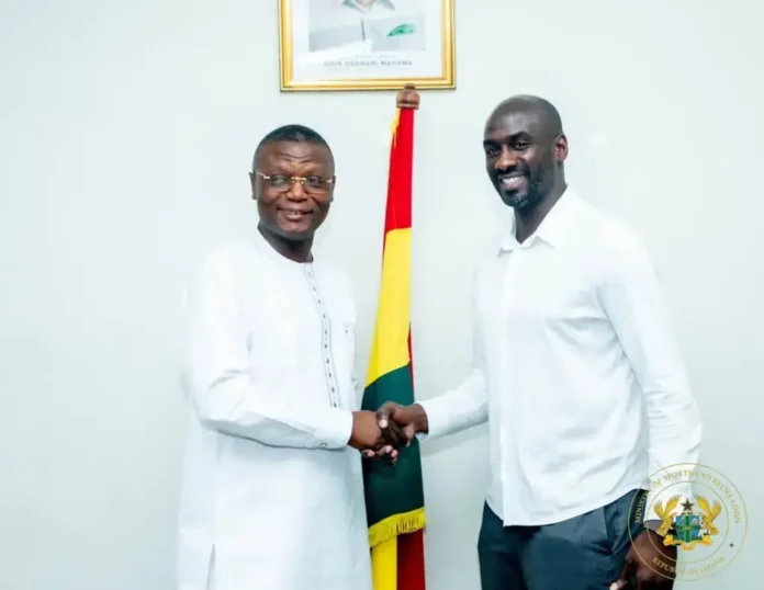 Kofi Adams and former Black Stars coach Otto Addo