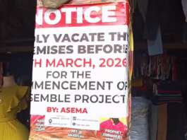 Awutu Senya East Municipal Assembly issues final warning to traders to vacate Kasoa old market