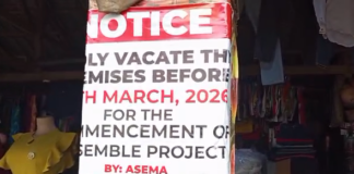 Awutu Senya East Municipal Assembly issues final warning to traders to vacate Kasoa old market