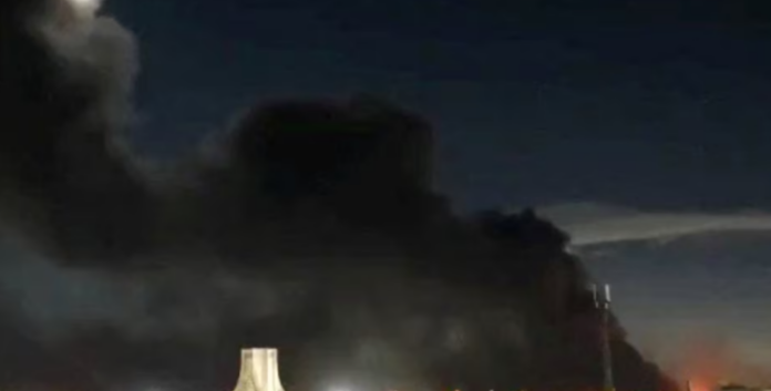 Smoke rises over Azadi Square following a strike, amid the U.S.-Israeli conflict with Iran, in Tehran, Iran, April 6, 2026, in this screengrab obtained from a social media video. Social Media via REUTERS Purchase Licensing Rights