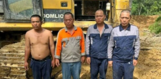 4 foreigners, 3 Ghanaians arrested in illegal mining raid along Boin River