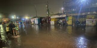 Dr. Mensah market flooded after downpour in Kumasi