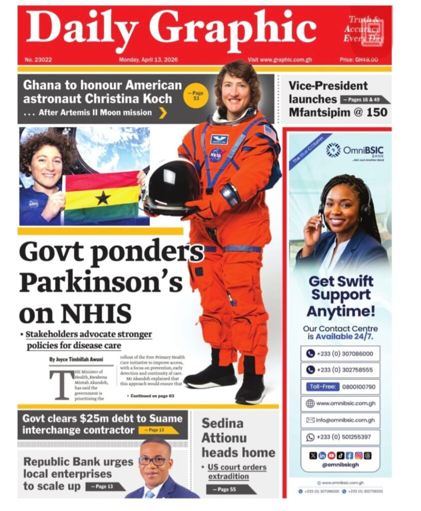 Newspaper headlines: Monday, April 13, 2026