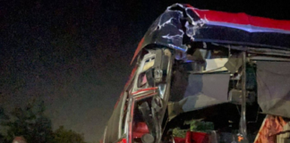 VIP bus, trailer involved in gory accident on Accra-Kumasi highway