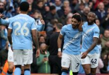 Man City move two points behind leaders Arsenal with win over Brentford
