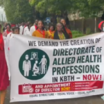 Korle Bu Allied Health staff embark on demo to demand reforms