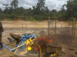 NAIMOS destroys illegal mining installations along Butre River in Western Region