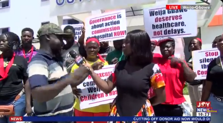 Weija Gbawe residents protest delayed commissioning of specialist children’s hospital