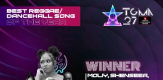 TGMA 27: Moliy beats Stonebwoy, Samini, Amerado to claim Best Reggae/Dancehall Song