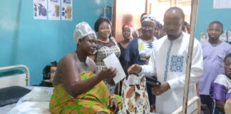 Pru East MP celebrates Mothers’ Day with newborn babies and mothers at Yeji Mathias Hospital