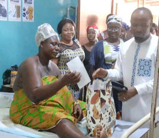 Pru East MP celebrates Mothers’ Day with newborn babies and mothers at Yeji Mathias Hospital