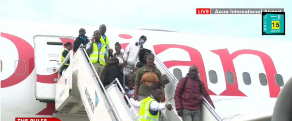 First batch of Ghanaians evacuated from South Africa arrive in Accra (Video)