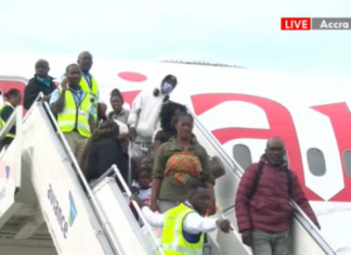 First batch of Ghanaians evacuated from South Africa arrive in Accra (Video+Photos)