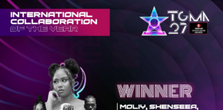 TGMA 27: Moliy wins first-ever award with global hit ‘Shake It To The Max Remix’