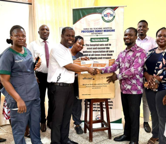Korle Bu Polyclinic receives anti-bed sore mattresses to improve patient care