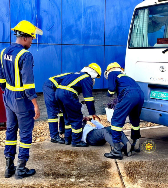 GNFS conducts fire simulation exercise at Bank of Ghana in Hohoe