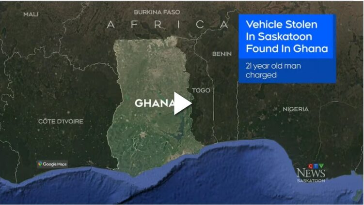 Stolen luxury vehicle in Canada found in Ghana