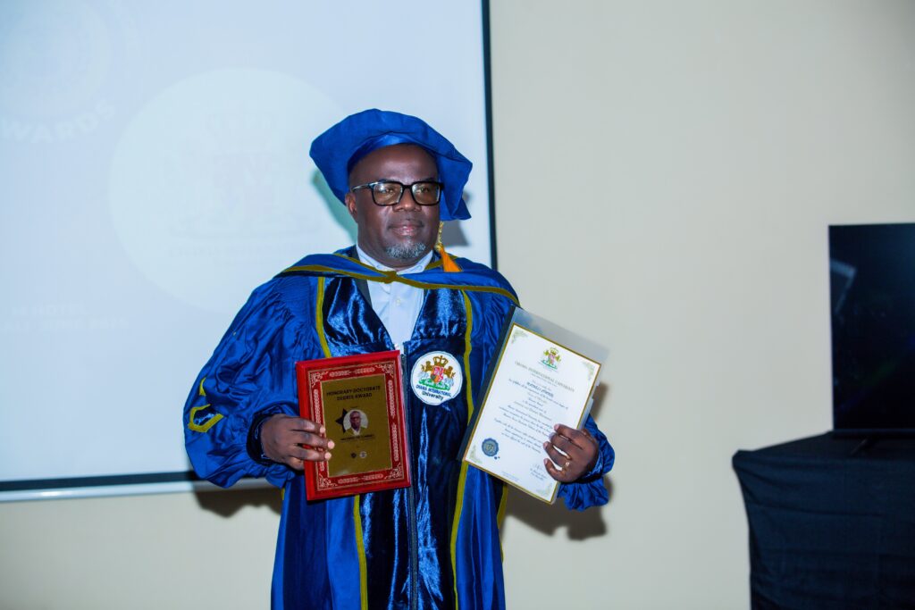 Maxwell Commey awarded honorary doctorate in Business and Ma