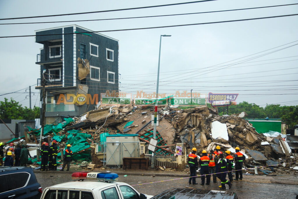 Photos from the collapsed building at Industrial Area