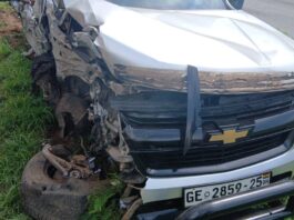 One injured in head-on collision at Legon