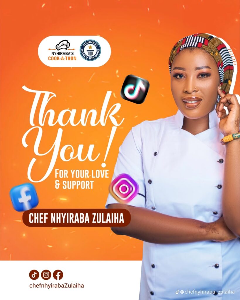 Chef Nyhiraba thanks Ghanaians after completing co