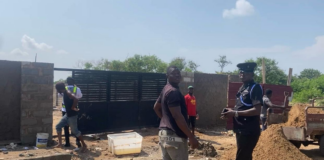 Police halt reconstruction of demolished building at Sakumono