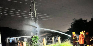 Transformer catches fire at Oyoko in Koforidua