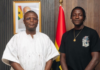Benjamin Asare pays courtesy visit to Sports Minister Kofi Adams after World Cup outing