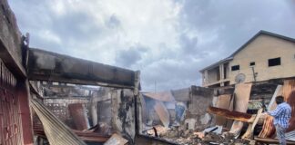 Boy, 13, killed as fire ravages nine-bedroom house at Tarkwa Makro