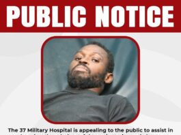 37 Military Hospital appeals for help to identify patient’s relatives