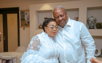 President Mahama celebrates 34th wedding anniversary with loved-up photos of Lordina