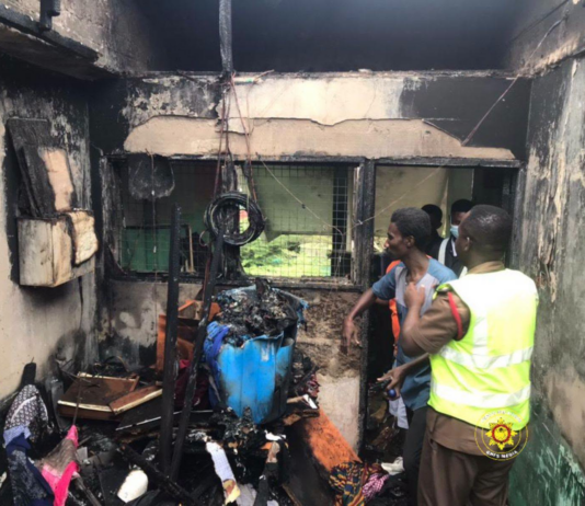 Fire destroys house master’s office, storeroom at Adonten SHS
