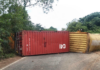 Police divert traffic after articulated truck blocks Birimso Bridge on Accra-Kumasi Highway
