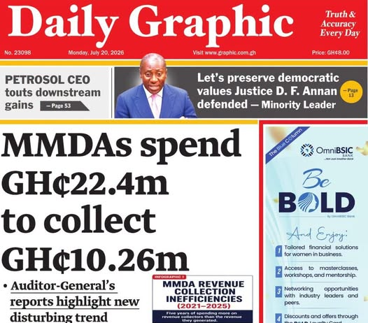 Newspaper headlines: Monday, July 20, 2026