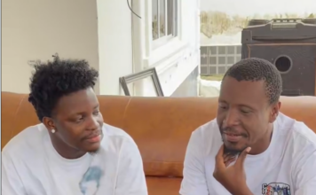 Lasmid shares special moment with Okomfour Kwadee as he pays tribute to music legend