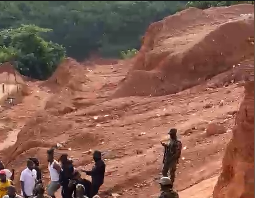 One shot as miners clash with Military, Police during anti-galamsey operation at Kyebi