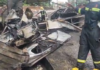 Car spraying shop at Kotobabi destroyed by fire