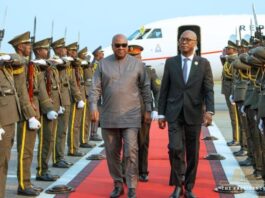 Mahama arrives in Luanda for 21st AU Extraordinary Session on conflict resolution