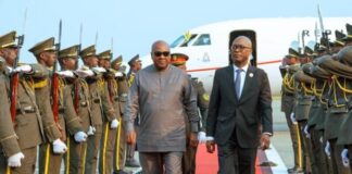 Mahama arrives in Luanda for 21st AU Extraordinary Session on conflict resolution