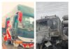 VIP bus crashes at Fise as trailer catches fire at McCarthy Hill
