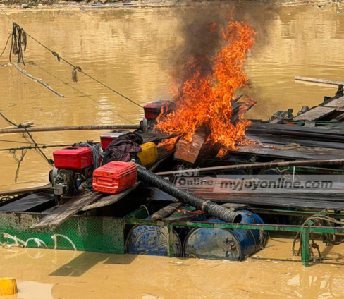 Galamsey: NAIMOS raids Ankobra, destroys 86 Chanfang machines