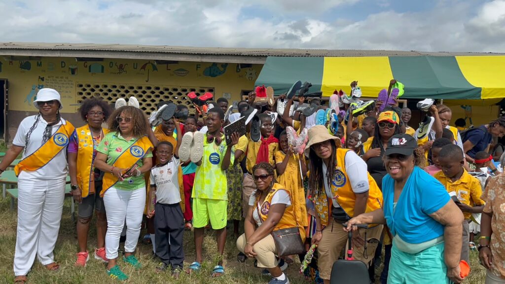 Accra Premium Lions Club, Brooklyn District 20-K1 holds free health screening, support over 500 pupils with educational items at Obom