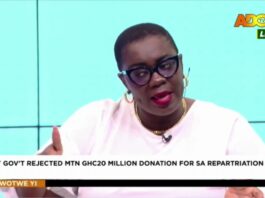MTN’s GH¢20m donation too small but government should collect it – Ellen Ama Daaku