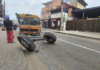 Accra: Tata bus breaks down, completely blocking TUC to Kojo Thompson road