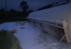 GNFS rescues two after fuel tanker overturns in Tamale